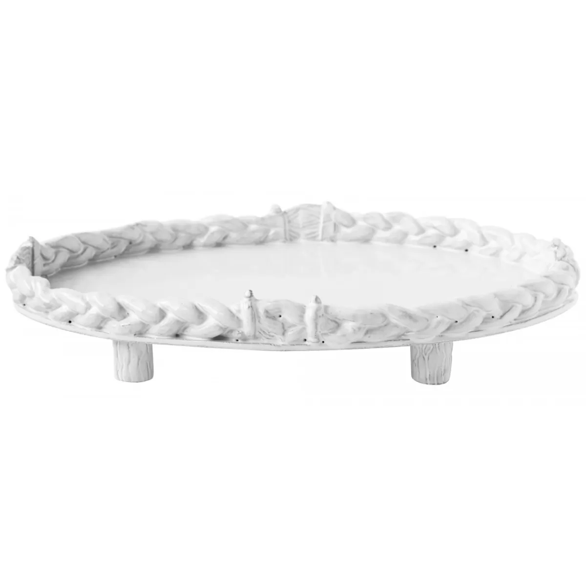 Astier de Villatte Plats, Saladiers & Coupes>Plat Ovale Setsuko Sur Pieds