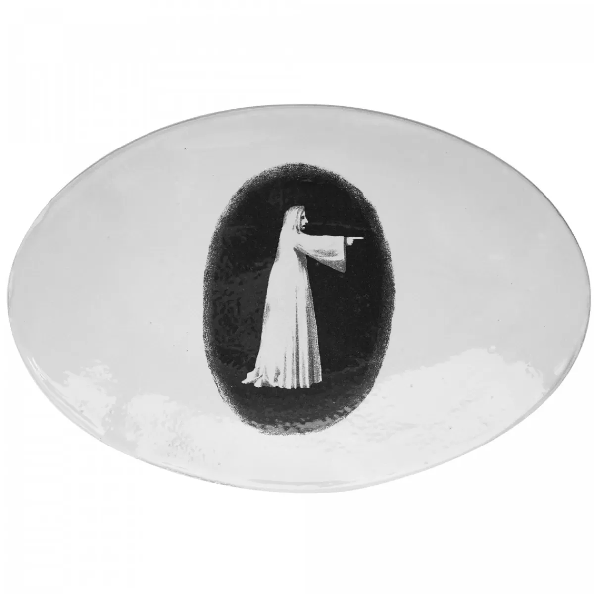 Astier de Villatte Plats, Saladiers & Coupes>Plat Phantom A Droit