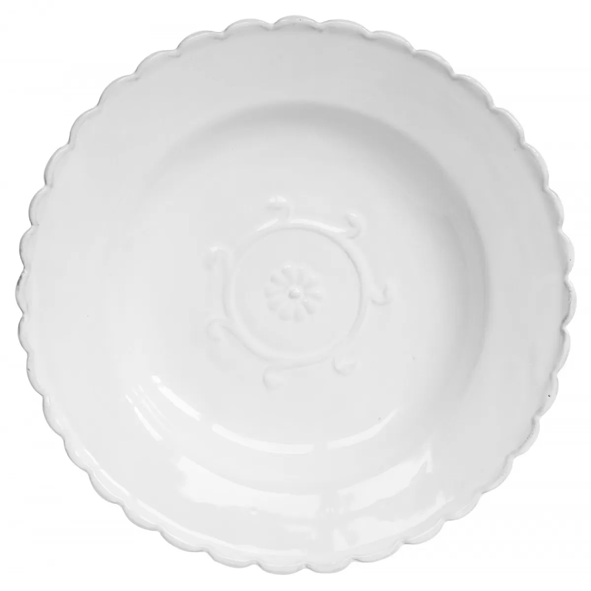 Astier de Villatte Plats, Saladiers & Coupes>Plat Rond Pensee